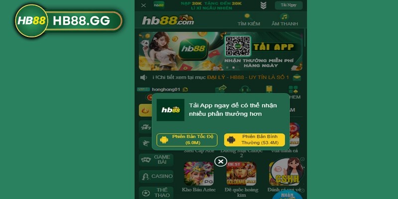 Tải app nhà cái HB88 mang lại cho game thủ nhiều lợi ích thiết thực